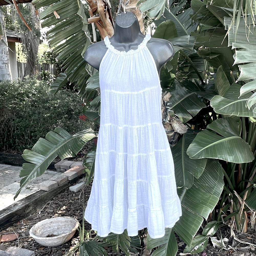 Elan cotton tiered dress or cover-up